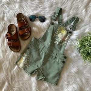 Green Shorts Overalls